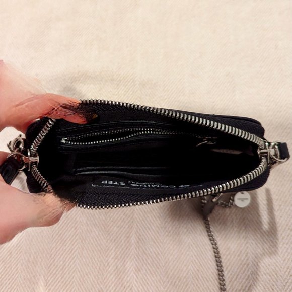 NWOT Crossbody Leather Purse With Chain Strap & Dust Bag (Korean Brand) - Picture 9 of 16